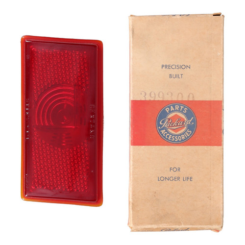 Vintage red glass tail lens - red,